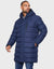 Navy Hooded Longline Puffer Jacket