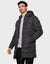 Black Padded Longline Jacket