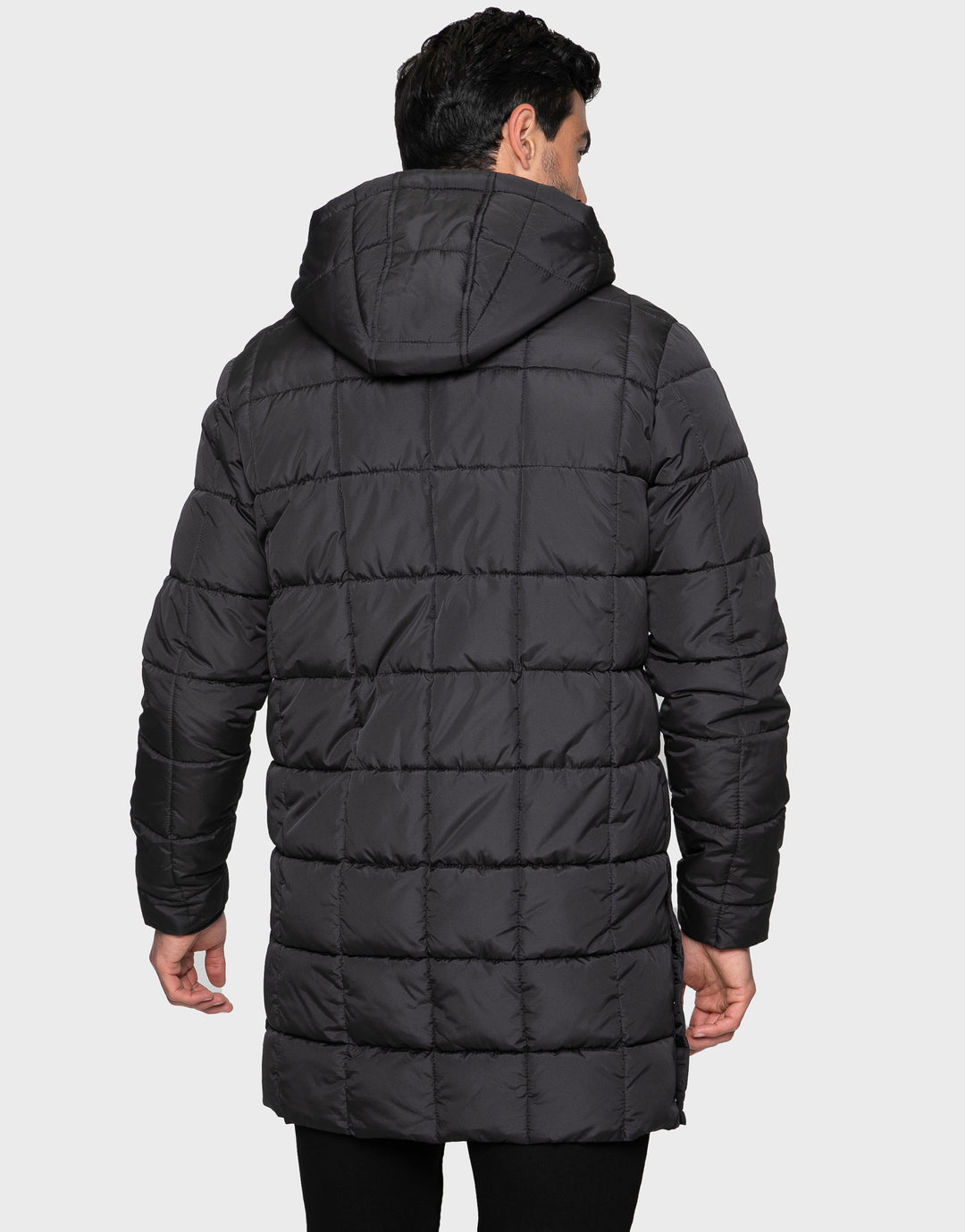 Black Padded Longline Jacket