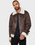 Chocolate Brown Faux Suede Biker Jacket
