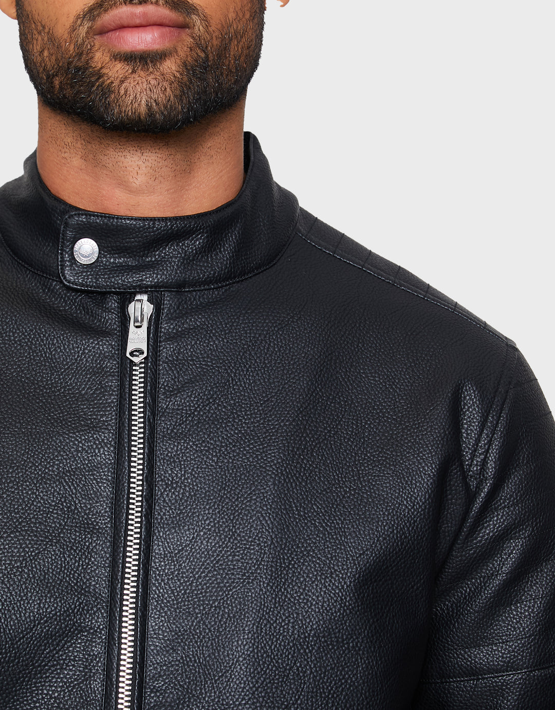 Black PU Biker Jacket