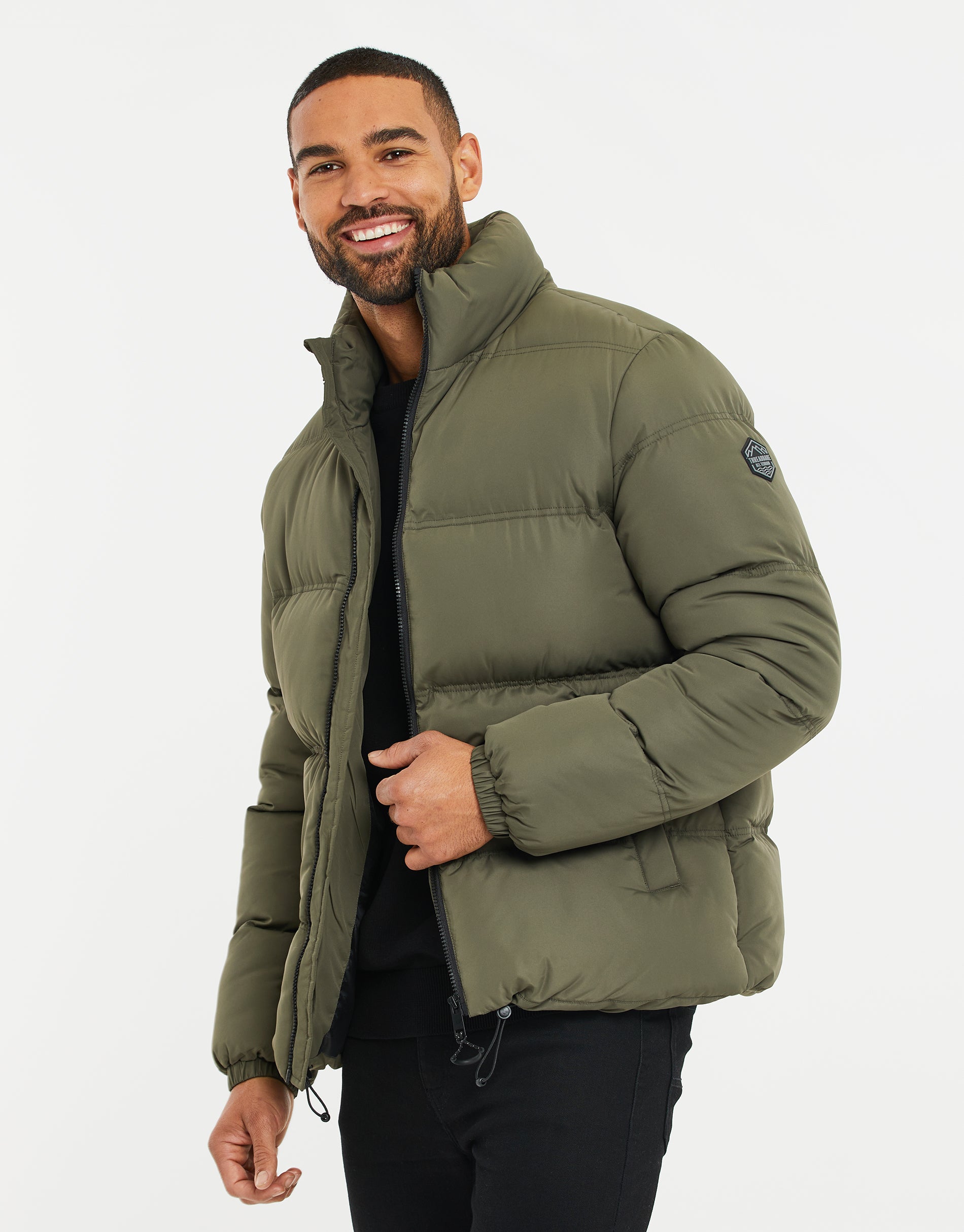 Men khaki outlet jacket