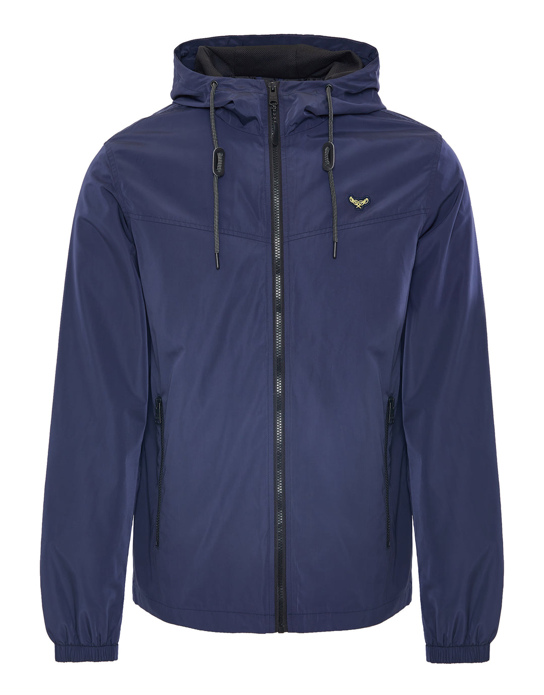 Navy Zip Up Hooded Mac
