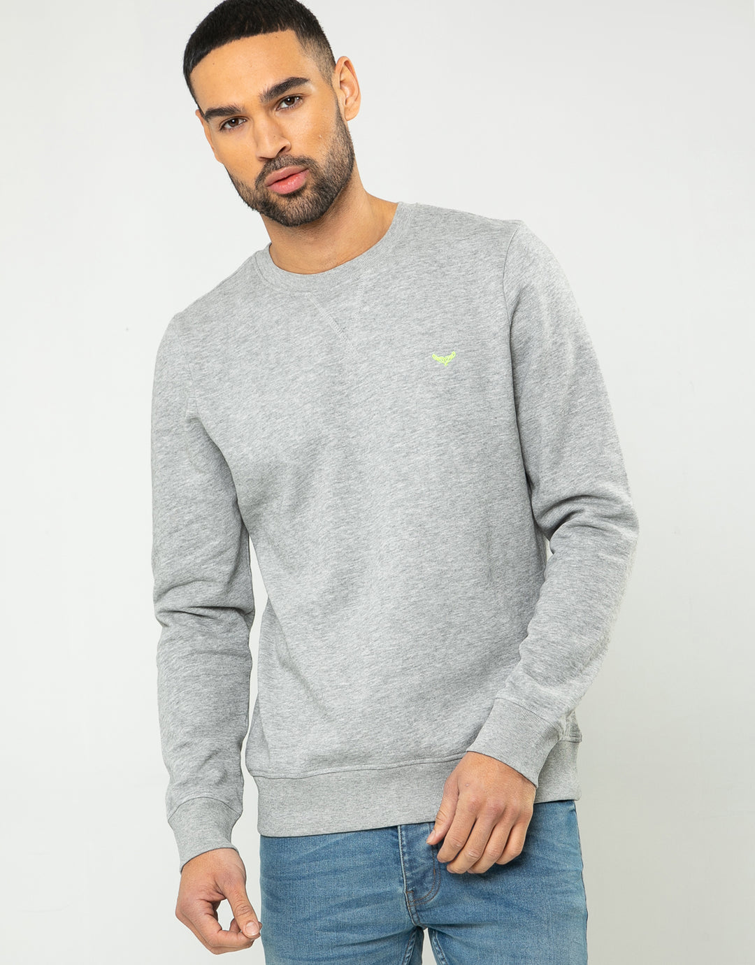 Navy & Grey Marl Crew Neck Sweatshirts (2 Pack)