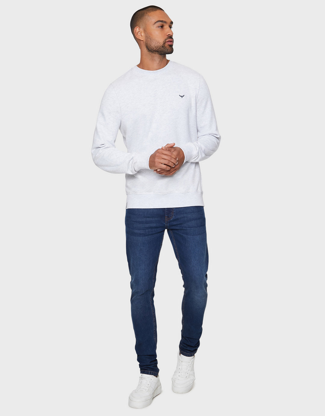 Ecru Marl Crew Neck Sweatshirt