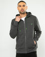 Charcoal Grey Marl Zip-Through Hoodie