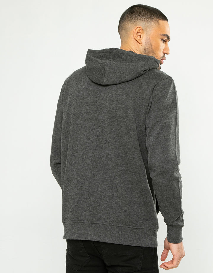 Charcoal Grey Marl Zip-Through Hoodie