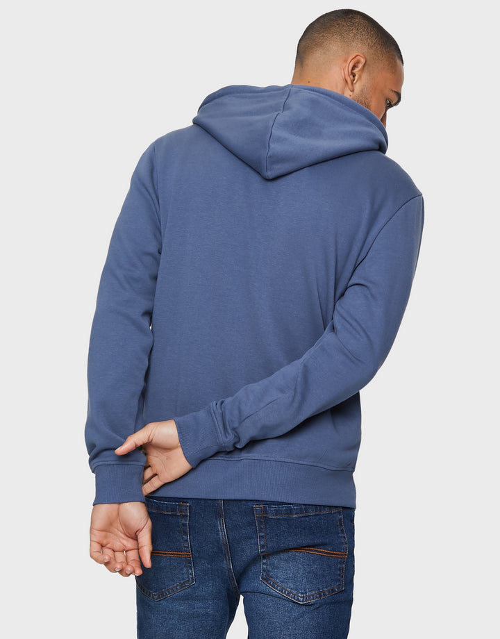 Denim Blue Zip-Through Hoodie