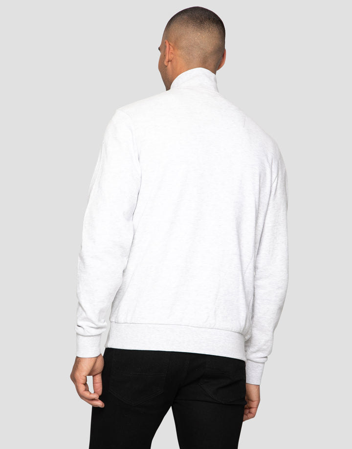 Ecru Marl Quarter Zip Sweatshirt
