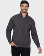 Charcoal Grey Marl Quarter Zip Sweatshirt