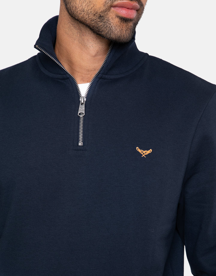 Navy Quarter Zip Sweatshirt