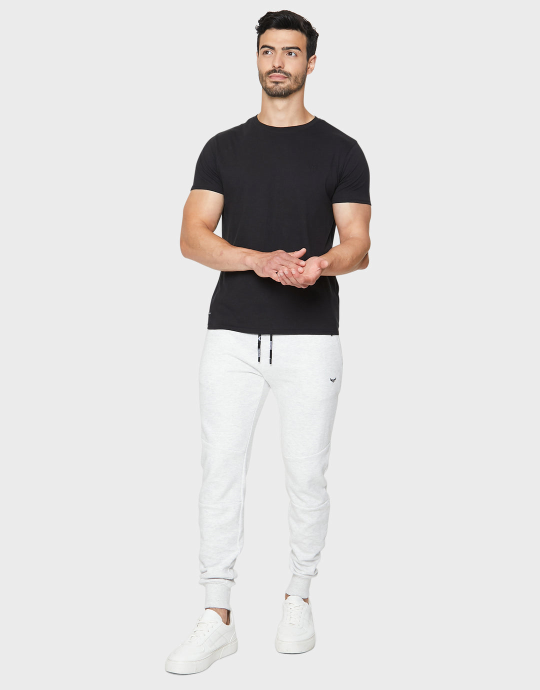 White Regular Fit Joggers