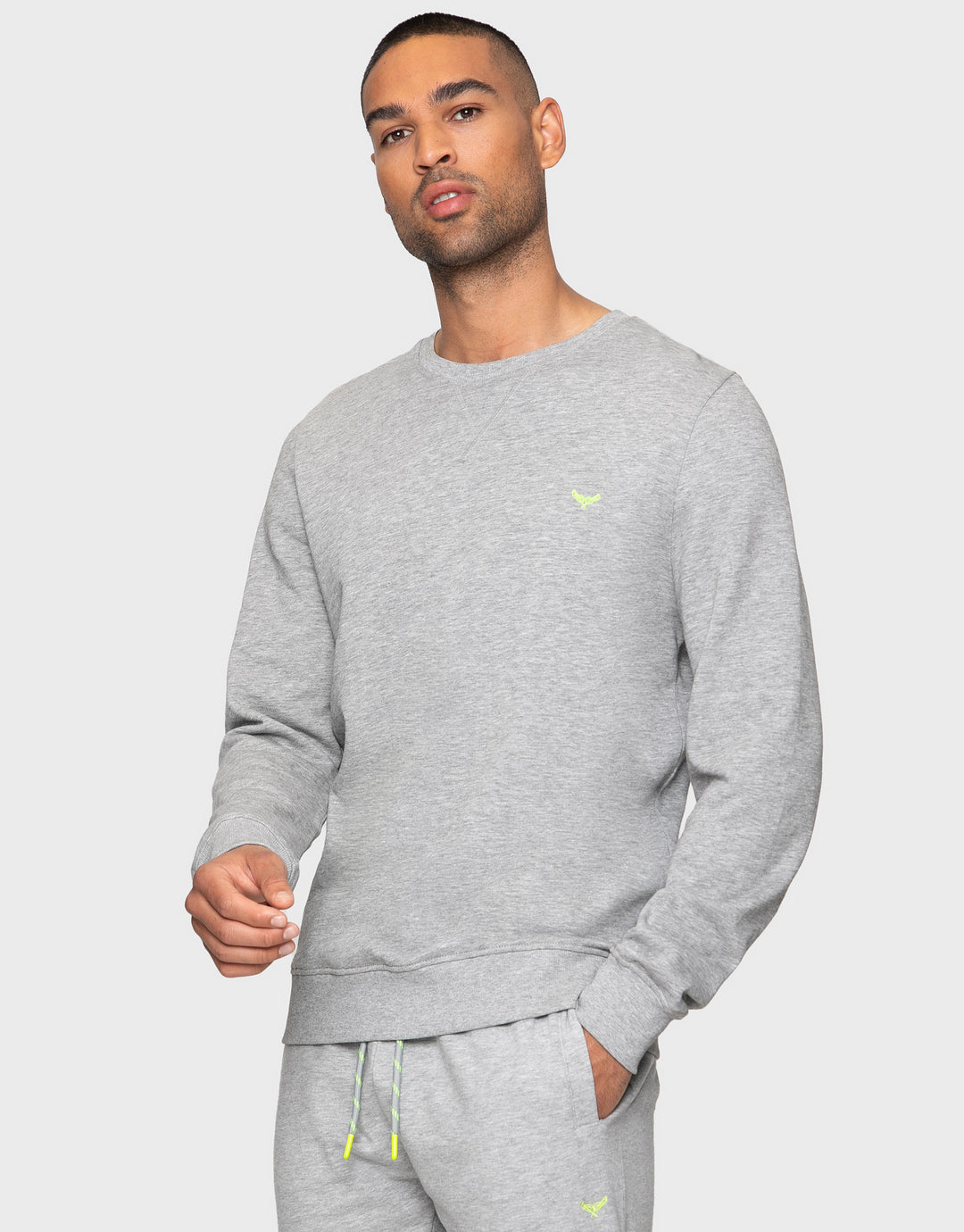 Light Grey Marl Sweatshirt & Jogger Co-ord (2-Piece Set)