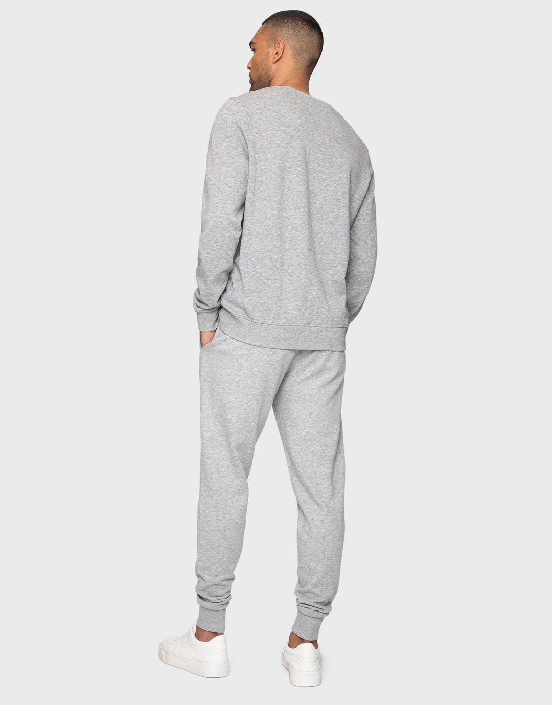 Light Grey Marl Sweatshirt & Jogger Co-ord (2-Piece Set)