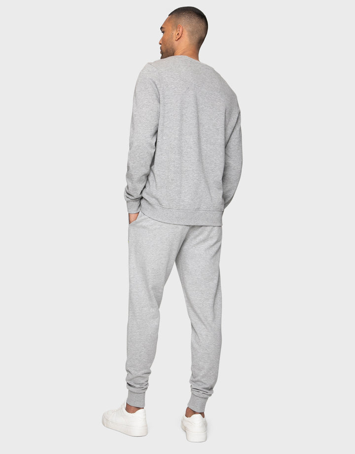 Light Grey Marl Sweatshirt & Jogger Co-ord (2-Piece Set)