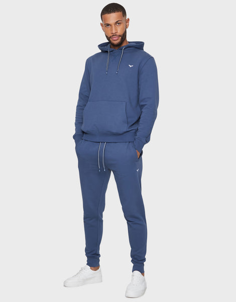 Men's Denim Blue Hoodie & Jogger Co-ord (2-Piece Set) – Threadbare