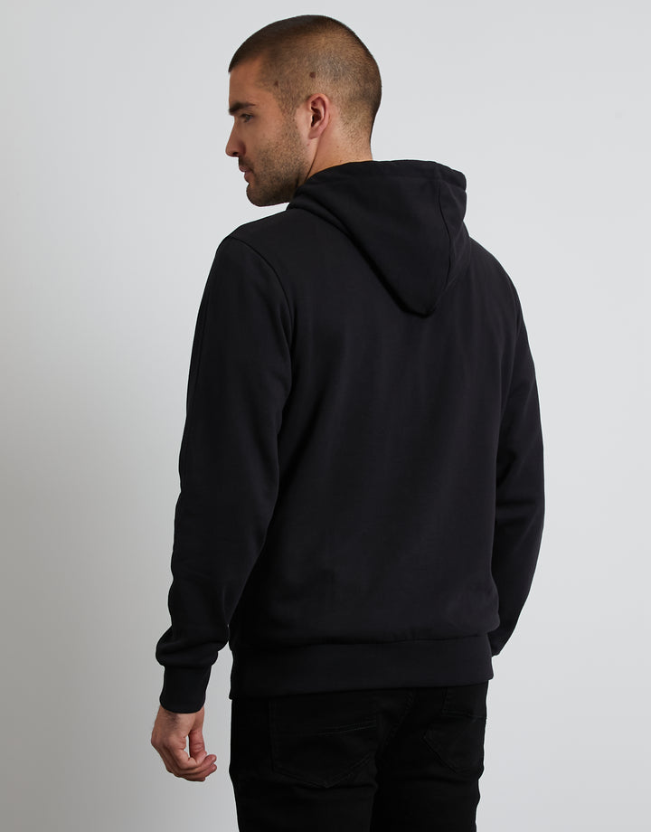 Black Script Pullover Hoodie