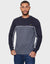 Navy Grindle Colourblock Jumper