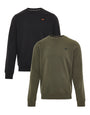 Black & Khaki Crew Neck Sweatshirts (2 Pack)