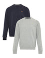 Navy & Grey Marl Crew Neck Sweatshirts (2 Pack)