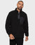 Black Faux Borg Quarter Zip Fleece