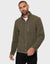 Khaki Green Full-Zip Fleece Jacket