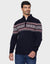 Navy Fairisle Quarter Zip Jumper