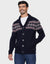 Navy Fairisle Shawl Cardigan