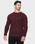 Burgundy Aubergine Twist Crew Neck Jumper
