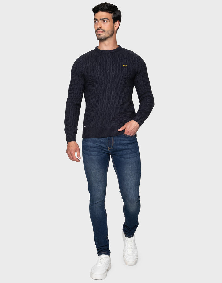 Navy Crew Neck Jumper