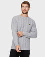 Light Grey Ecru Twist Cable Knit Jumper