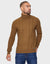 Catechu Wood Roll Neck Cable Knit Jumper