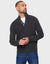 Charcoal Grey Marl Open Button Turtleneck Jumper