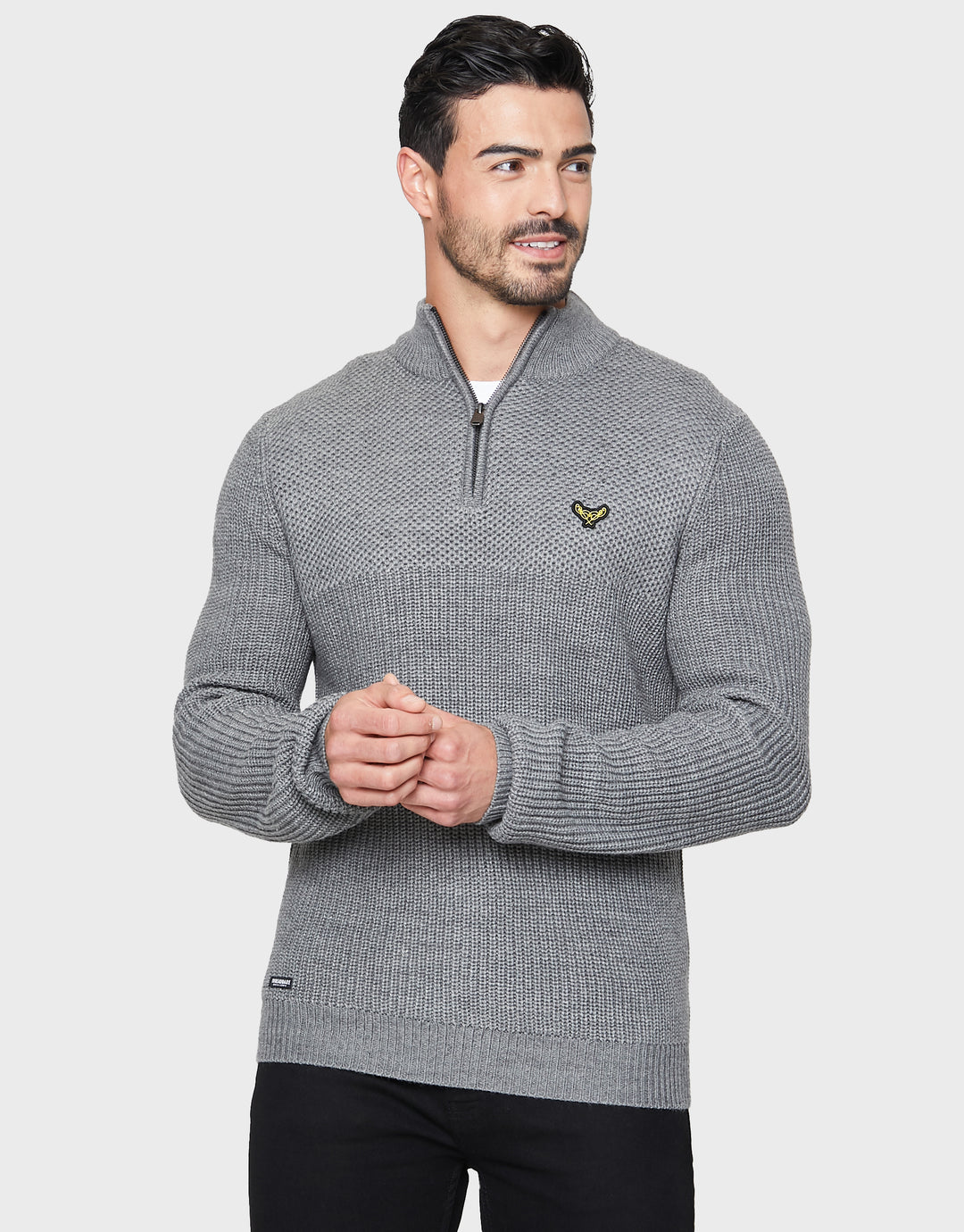 Grey Quarter Zip Jumper