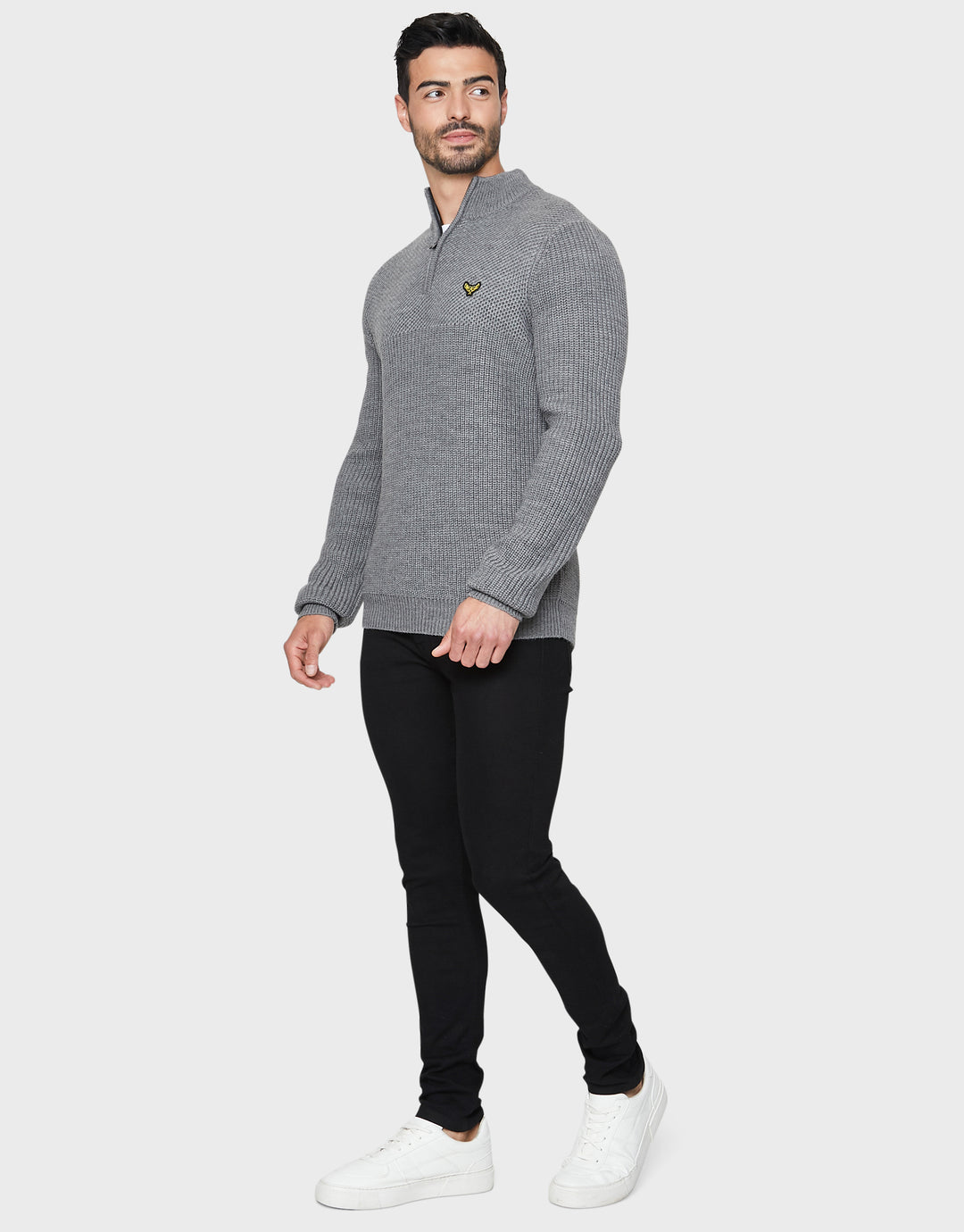 Grey Quarter Zip Jumper