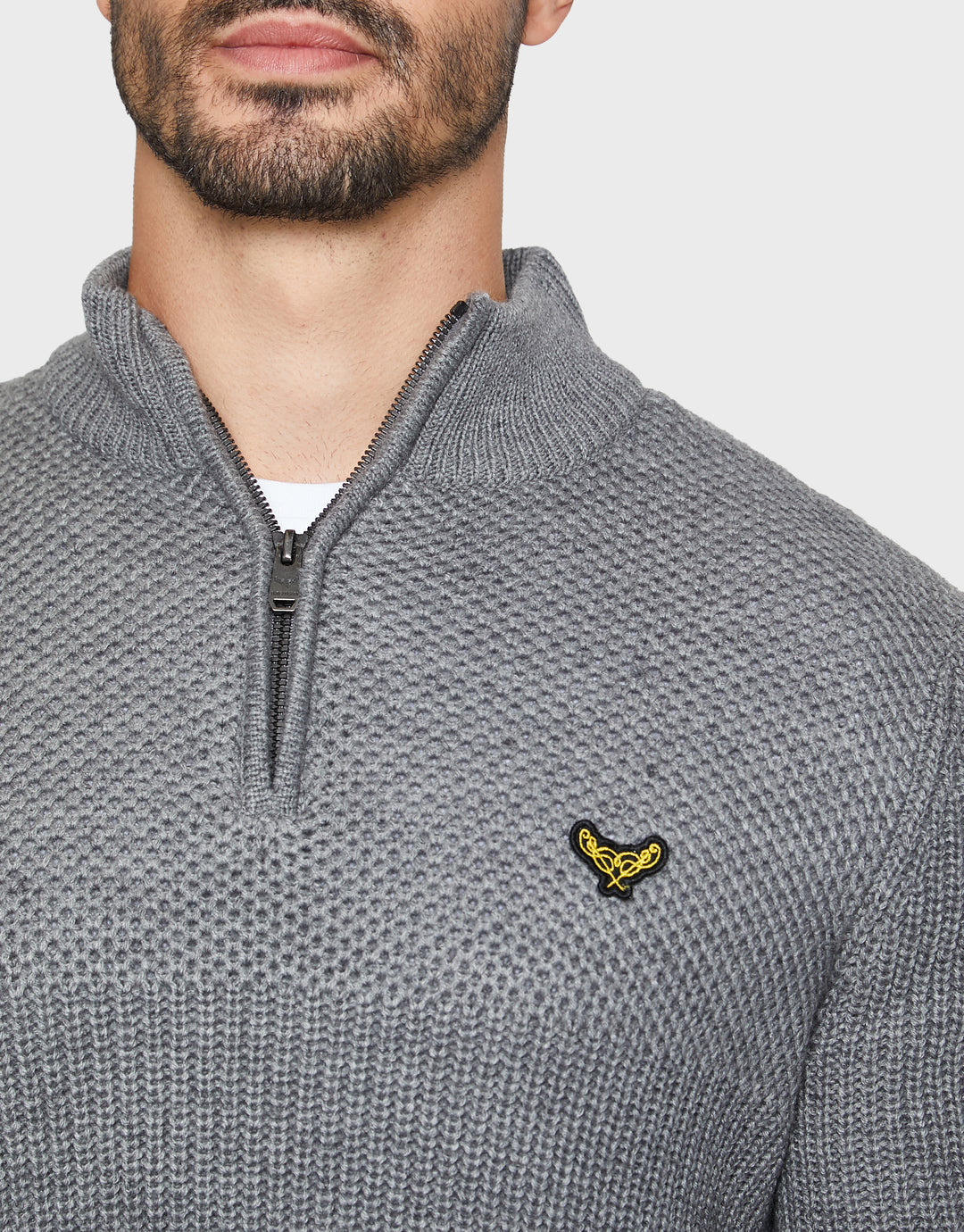 Grey Quarter Zip Jumper