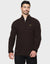 Chocolate Brown Quarter Zip Jumper