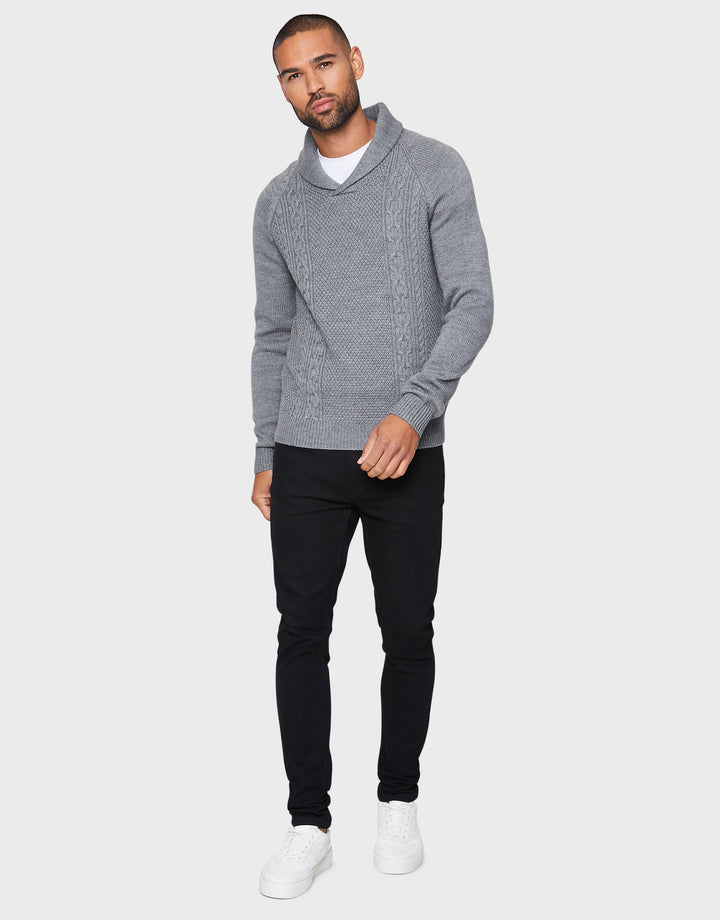 Grey Shawl Jumper