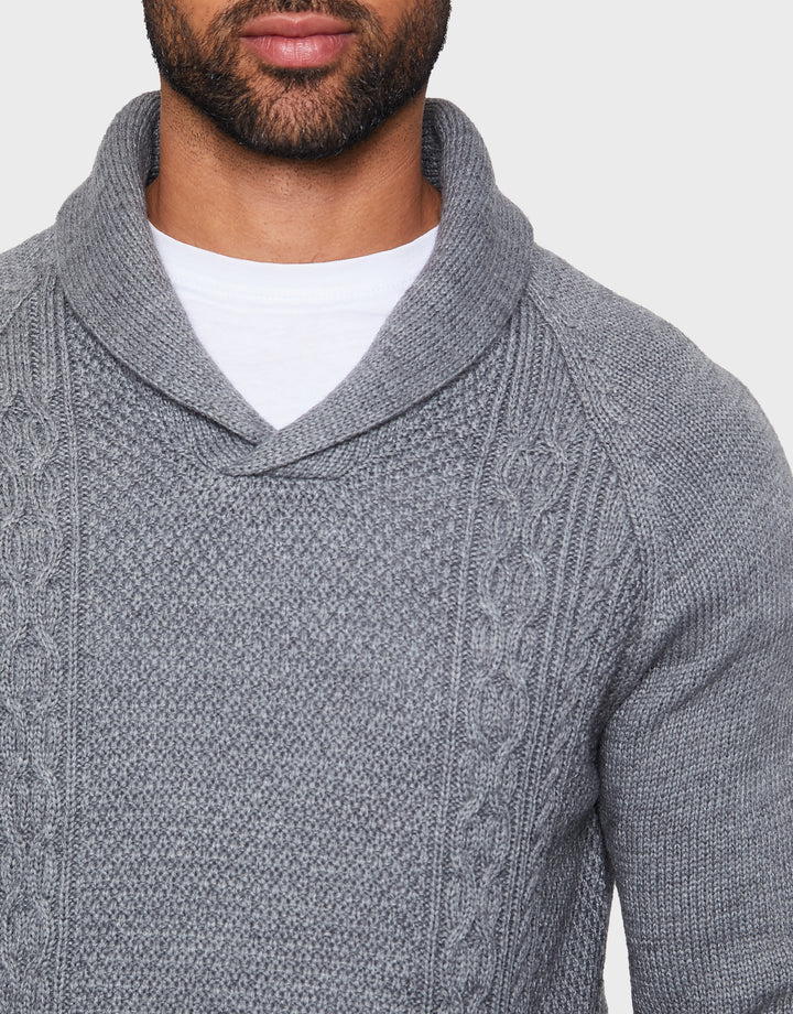 Grey Shawl Jumper