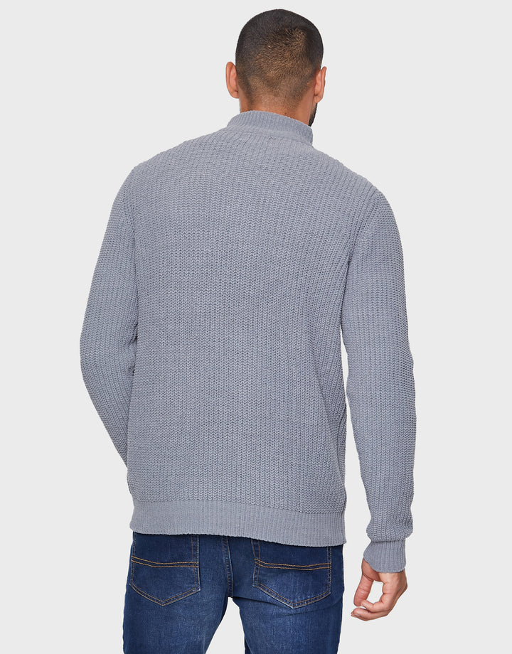 Grey Quarter Zip Jumper