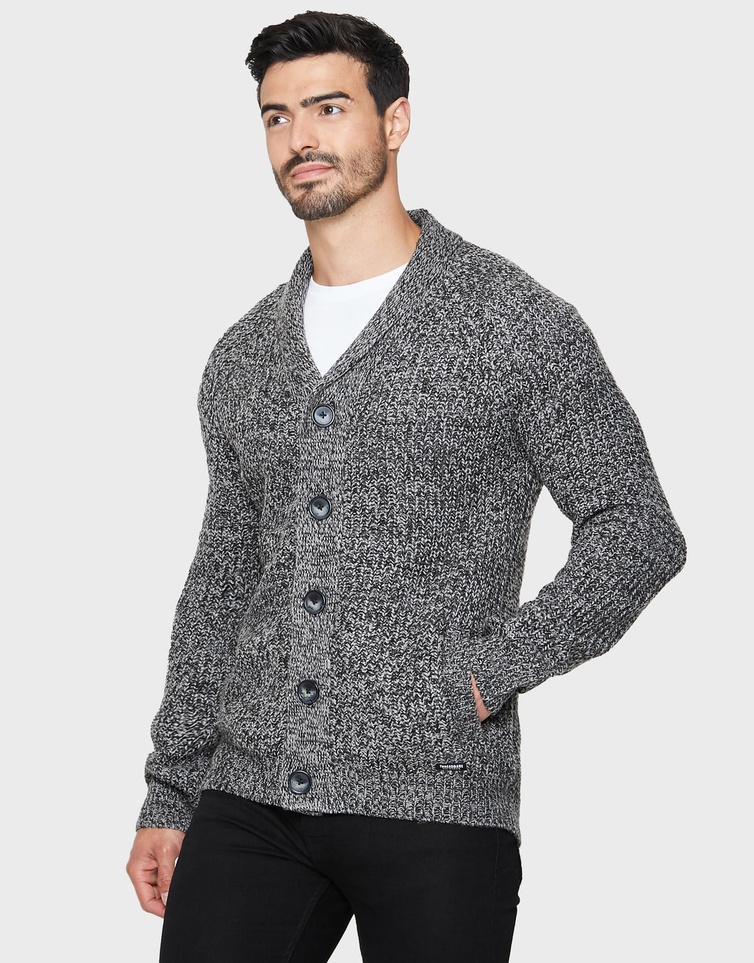 Charcoal Grey Shawl Cardigan
