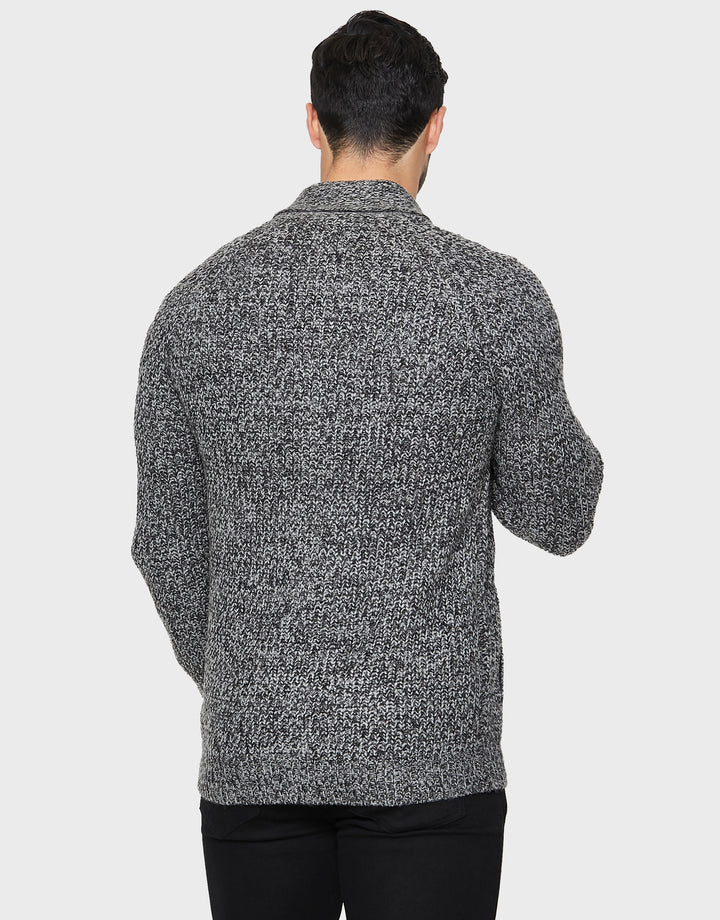 Charcoal Grey Shawl Cardigan
