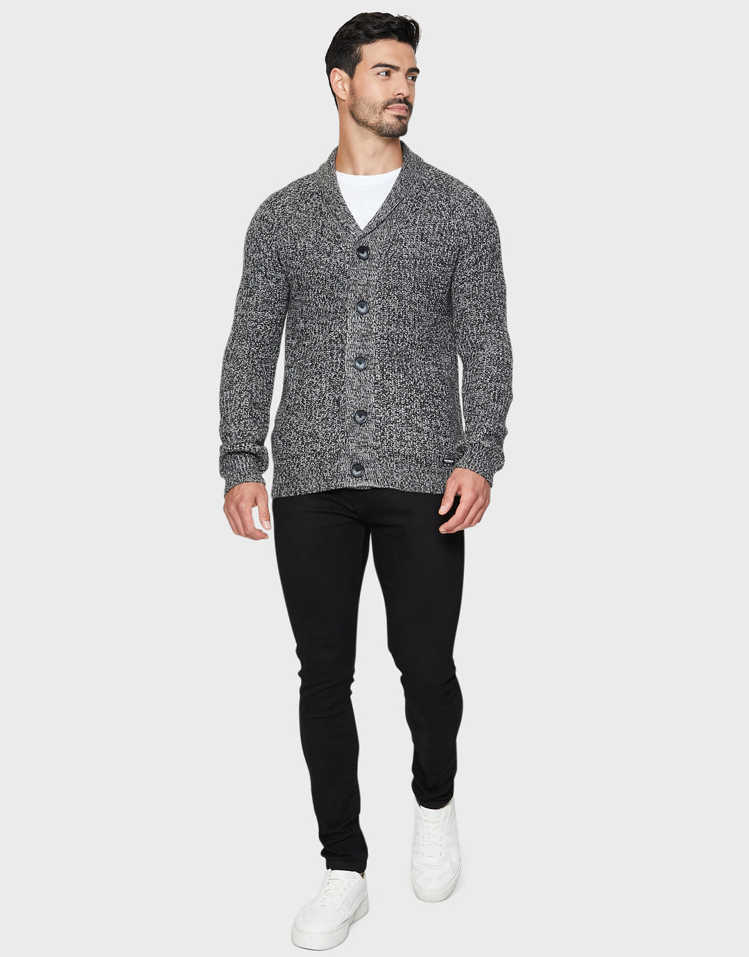 Charcoal Grey Shawl Cardigan