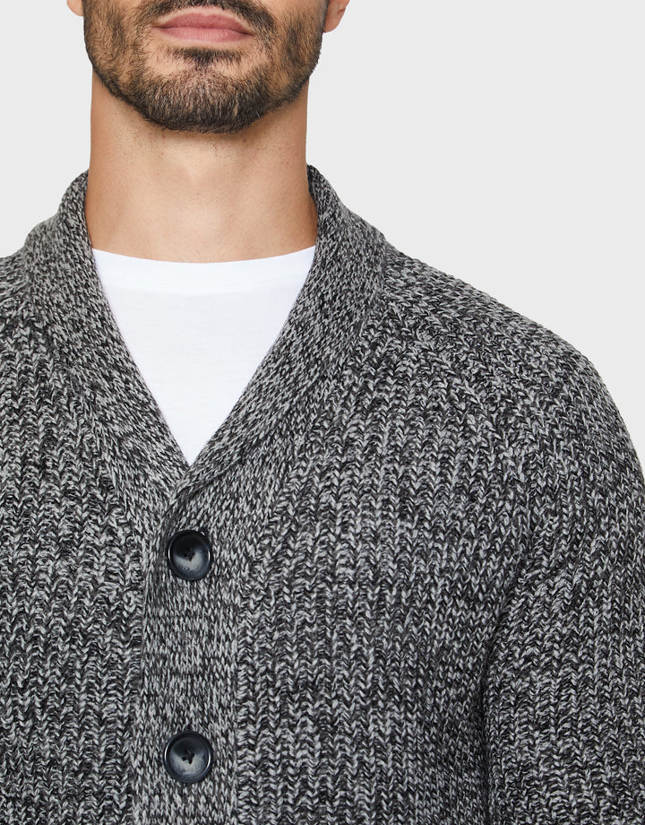 Charcoal Grey Shawl Cardigan