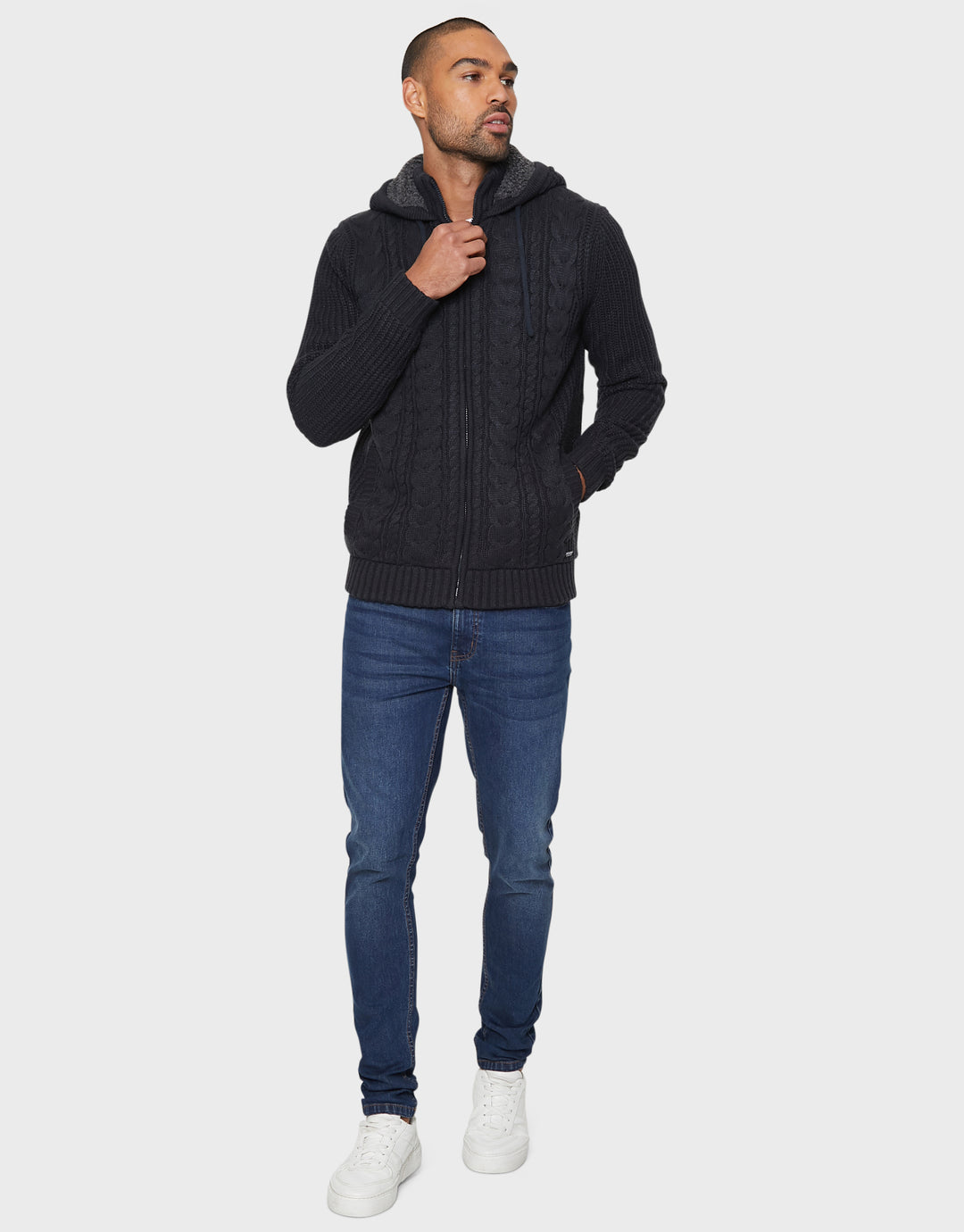 Navy Zip-Through Hoodie