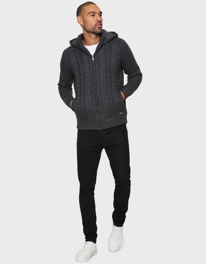 Charcoal Zip-Through Hoodie