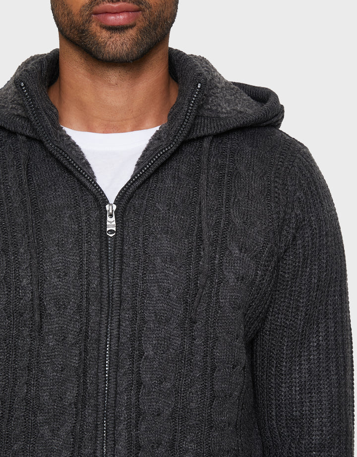 Charcoal Zip-Through Hoodie