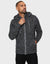Jet Black Ecru Twist Zip-Through Hoodie