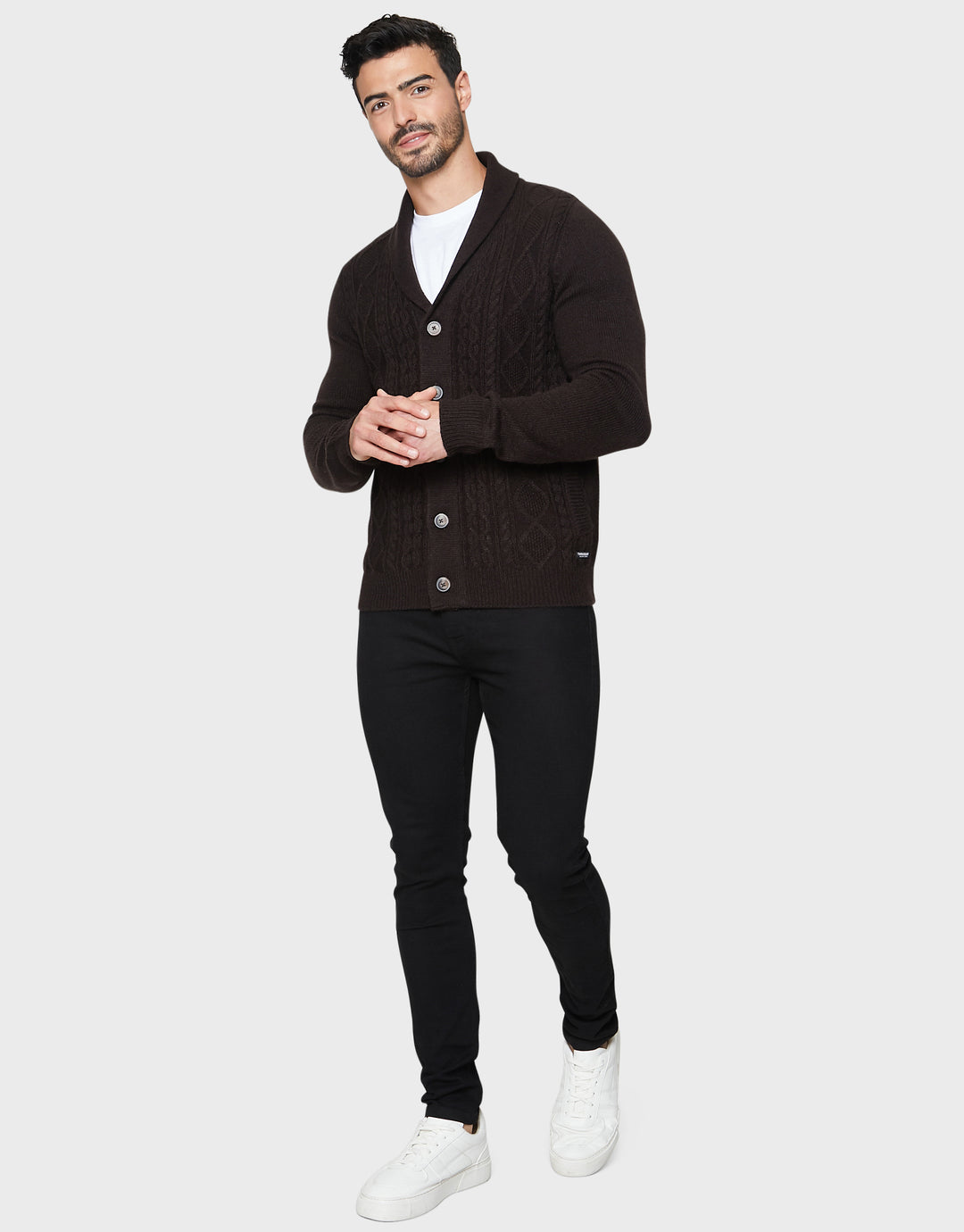 Chocolate Brown Shawl Cardigan