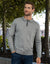 Grey Marl Quarter Zip Polo Jumper